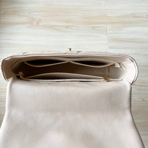 Purse Organizer Insert for Chanel 19 Large Bag Organizer with Side Zipper Pocket Beige 1016 27 * 8 * 15cm