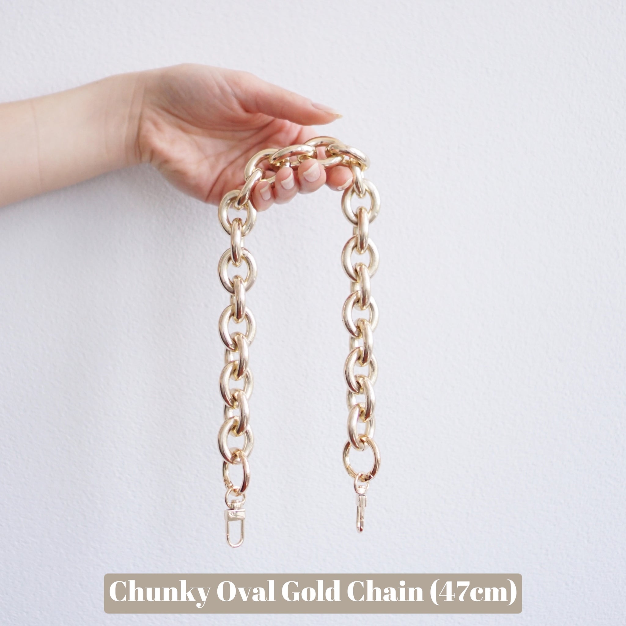 Chunky Oval Gold Chain Bag Strap - For Louis Vuitton, Chanel, Gucci –  Luxegarde