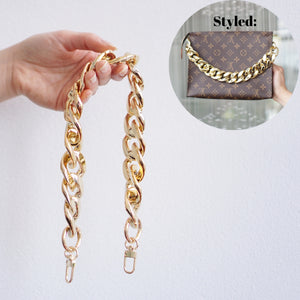 gold chain strap for lv pochette