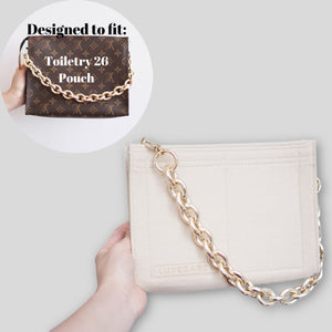 Brown Acrylic Add-on Decor Chain for Toiletry Pouch 26 
