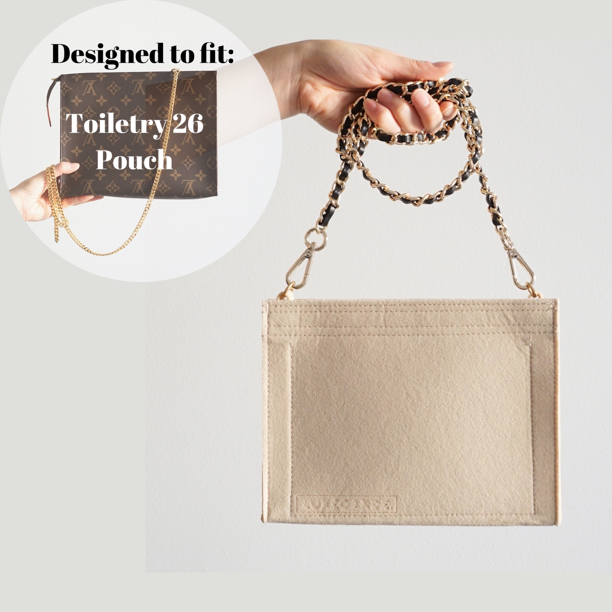 Bag Organizer Insert for Louis Vuitton Toiletry Pouch 26 Bag – Luxegarde